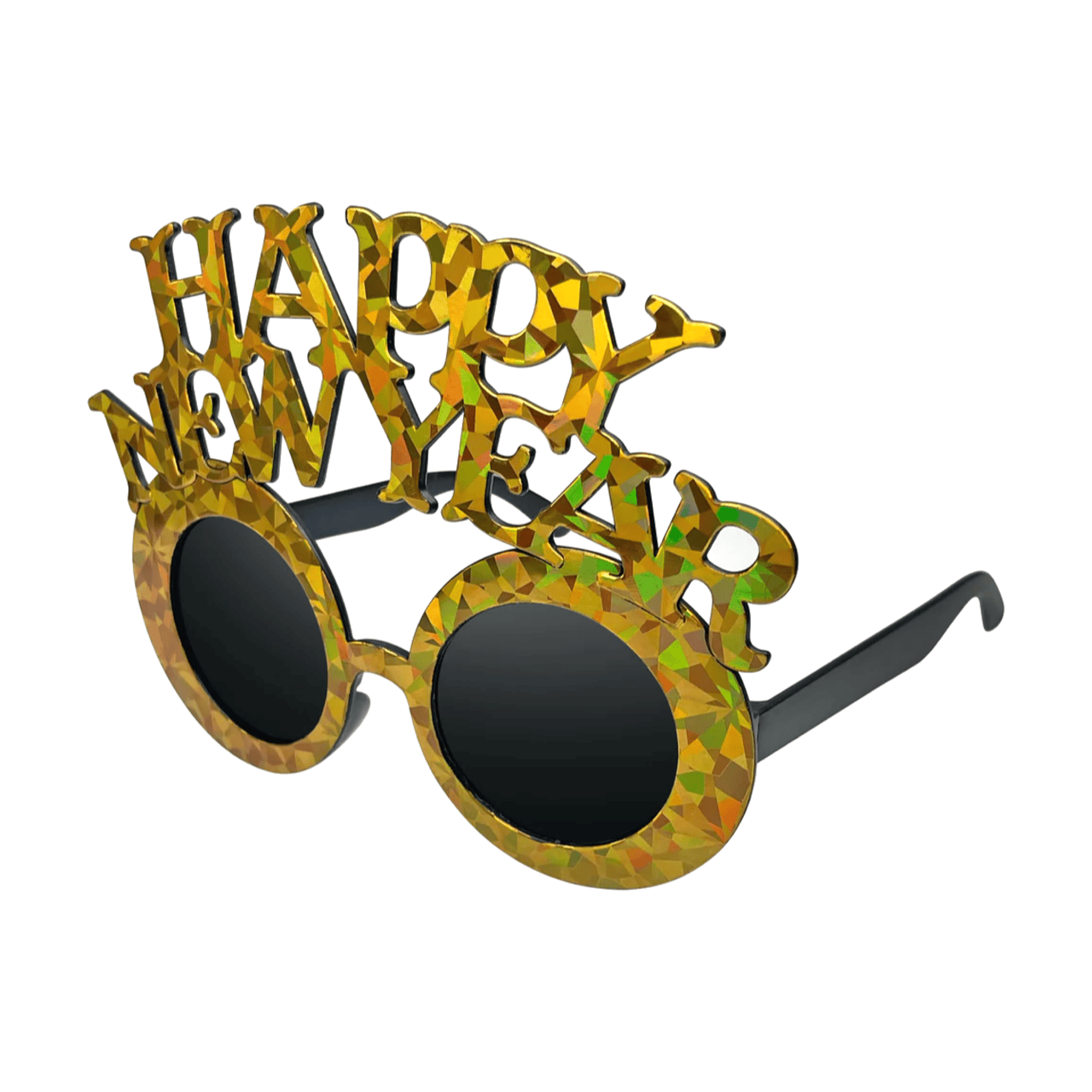 BASHES. Sunglasses Gold Holographic HNY Frames
