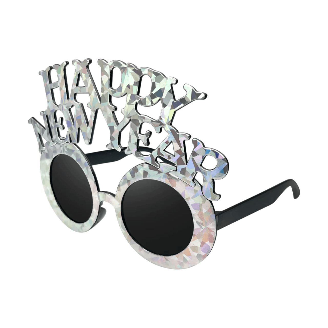 BASHES. Sunglasses Silver Holographic NYE Frames