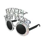 BASHES. Sunglasses Silver Holographic NYE Frames