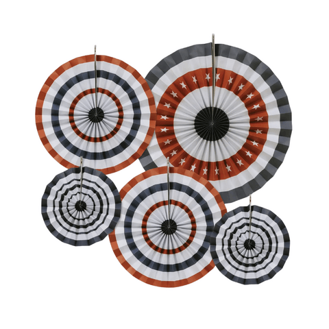 Bestile Paper Fan Set Patriotic Accordion Paper Fan Set