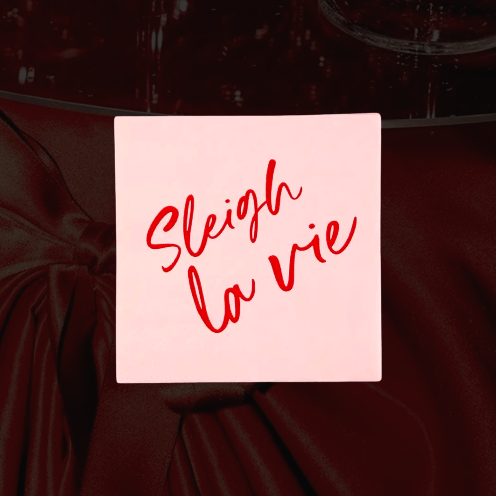 Bonjour Féte Sleigh La Vie Cocktail Napkins