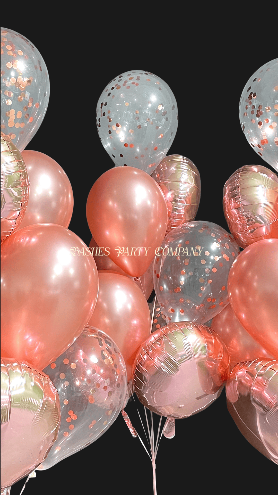 BASHES. Signature Rose Quartz Balloon Bundle BASHES Party Company