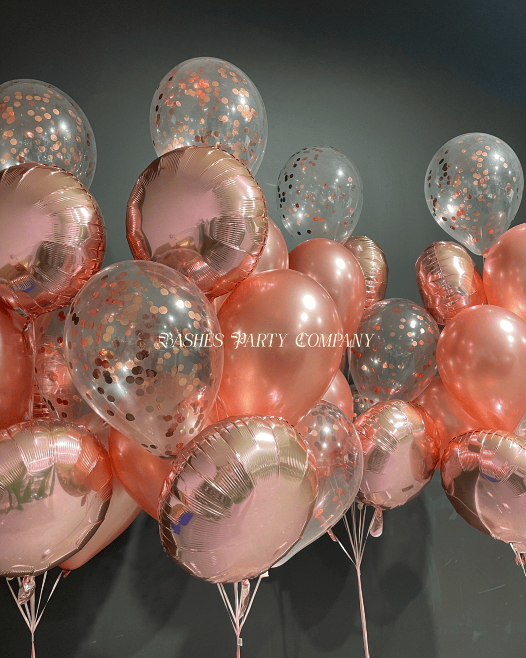BASHES. Signature Rose Quartz Balloon Bundle BASHES Party Company