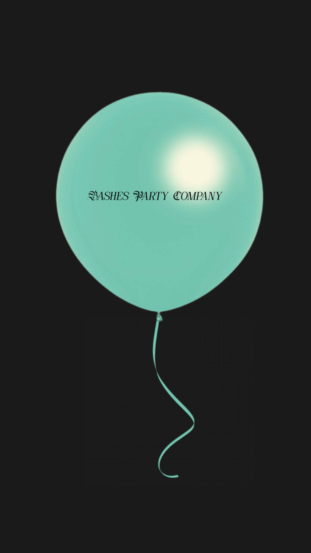 Oversized Aqua Core Latex Balloon BASHES Party Company
