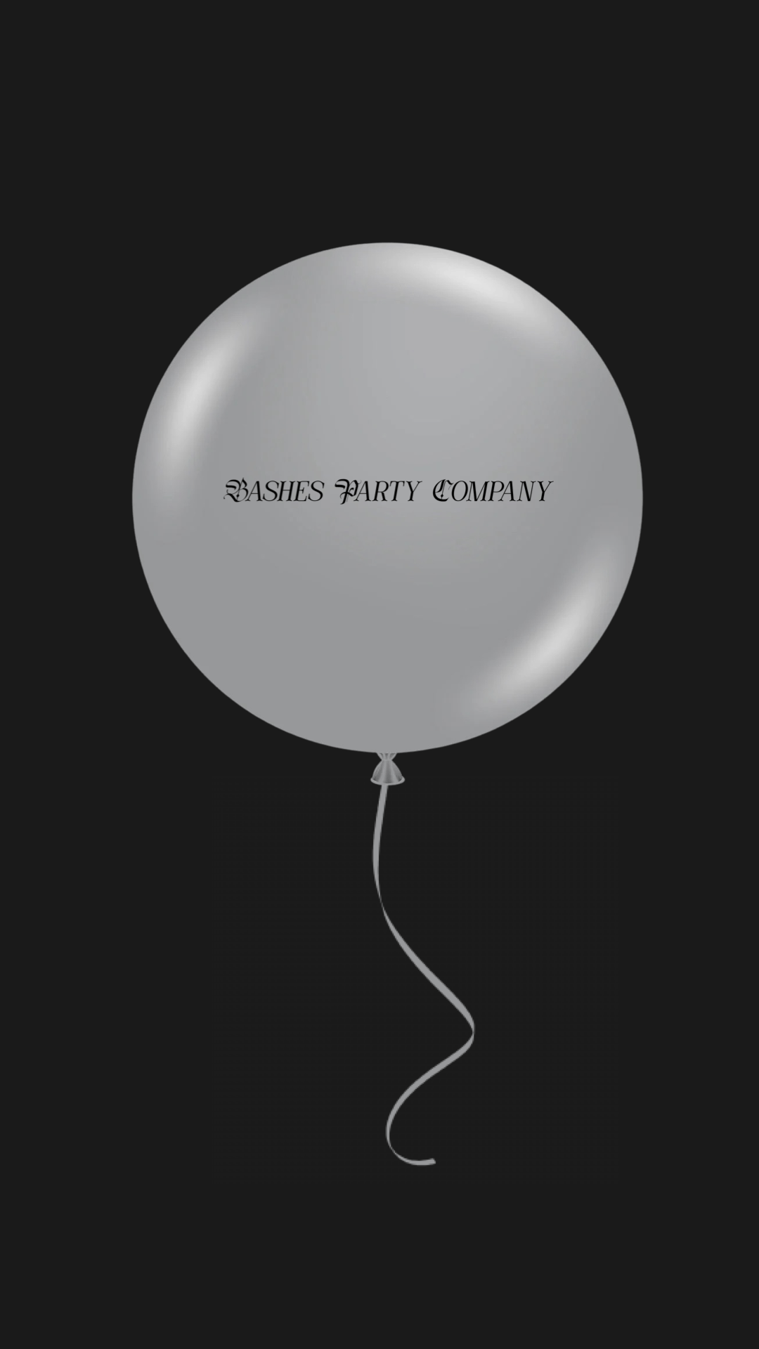 Oversized Gray Latex Balloon BASHES Party Company