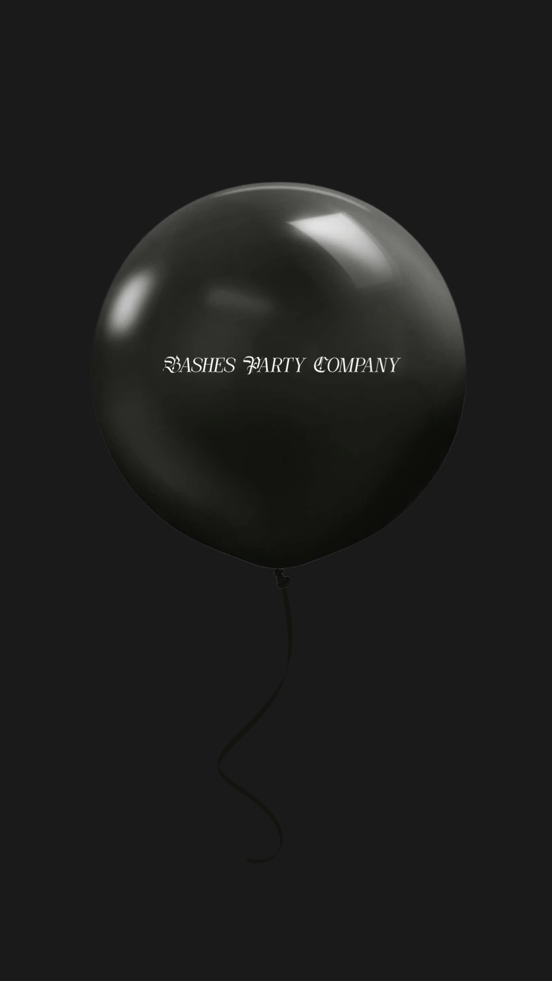 Oversized Onyx Latex Balloon BASHES Party Company