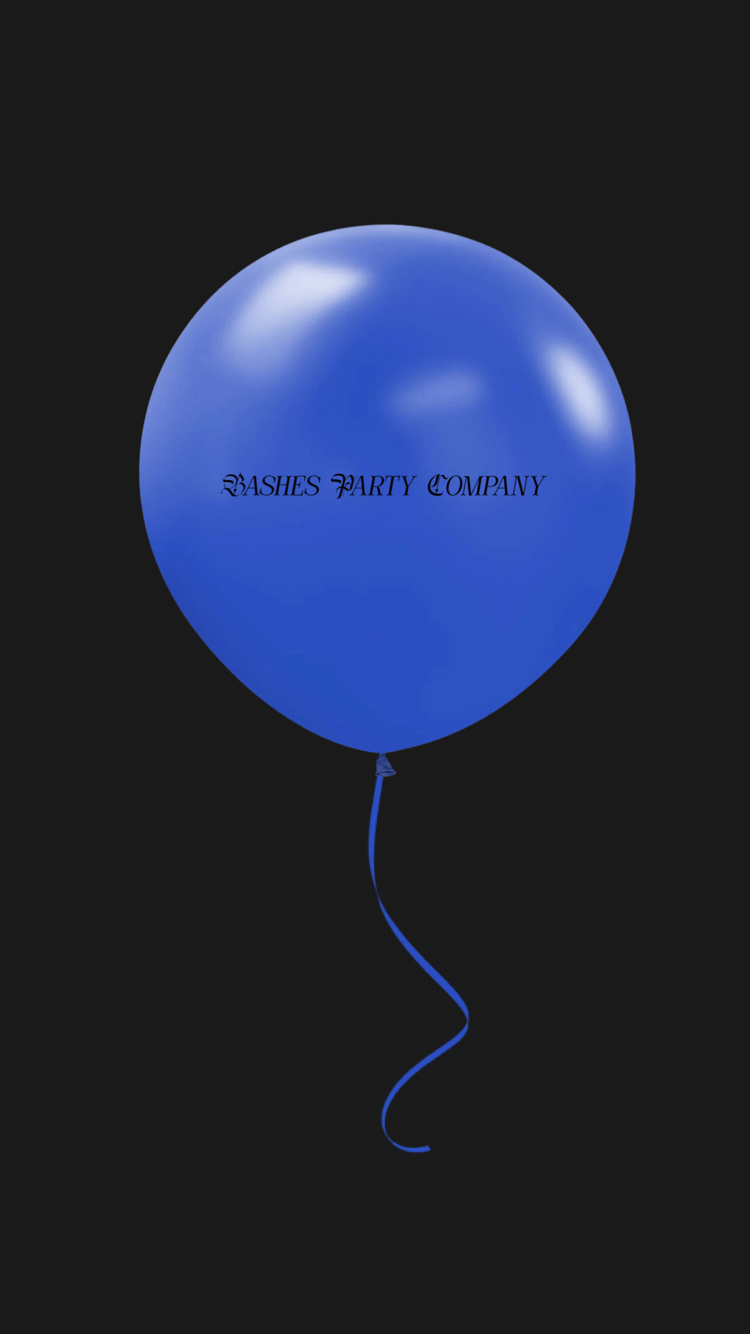 Oversized Royal Azure Latex Balloon BASHES Party Company