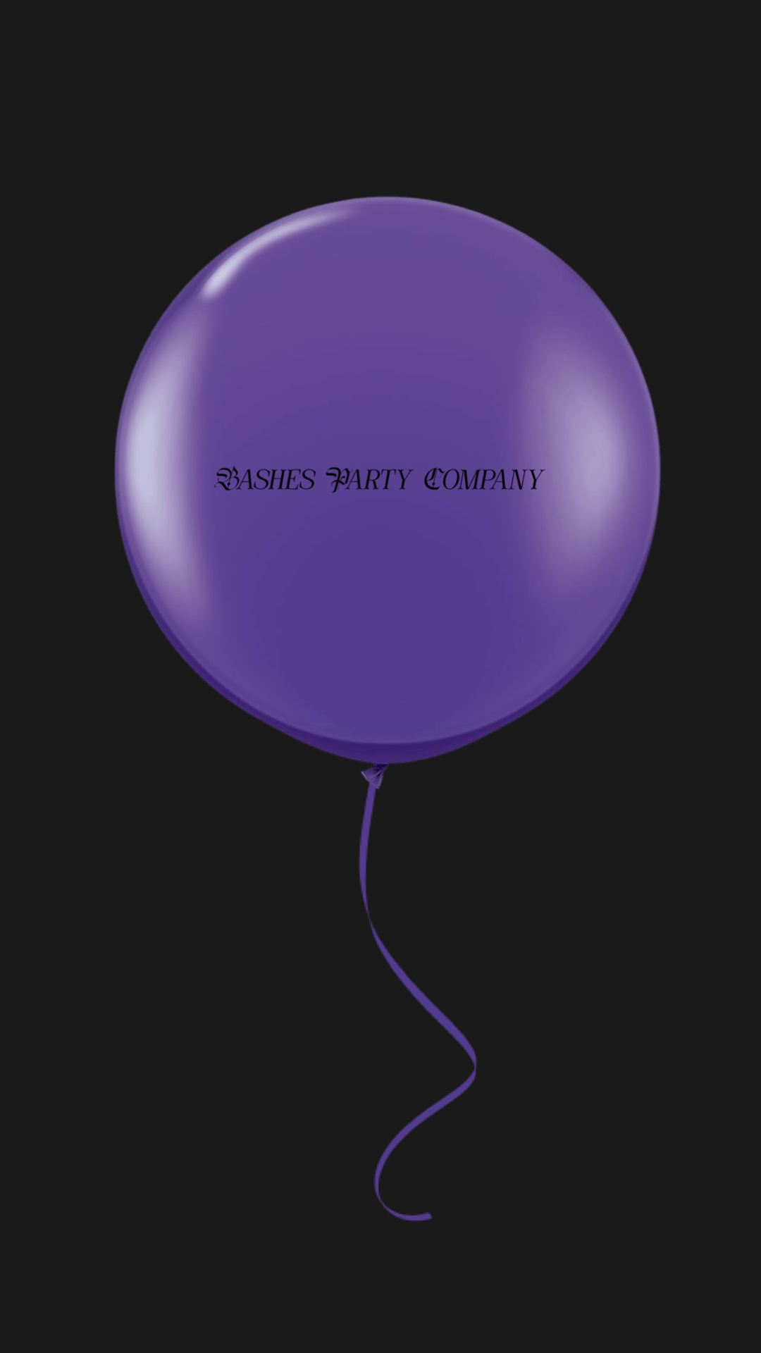 Oversized Violet Shadow Latex Balloon BASHES Party Company
