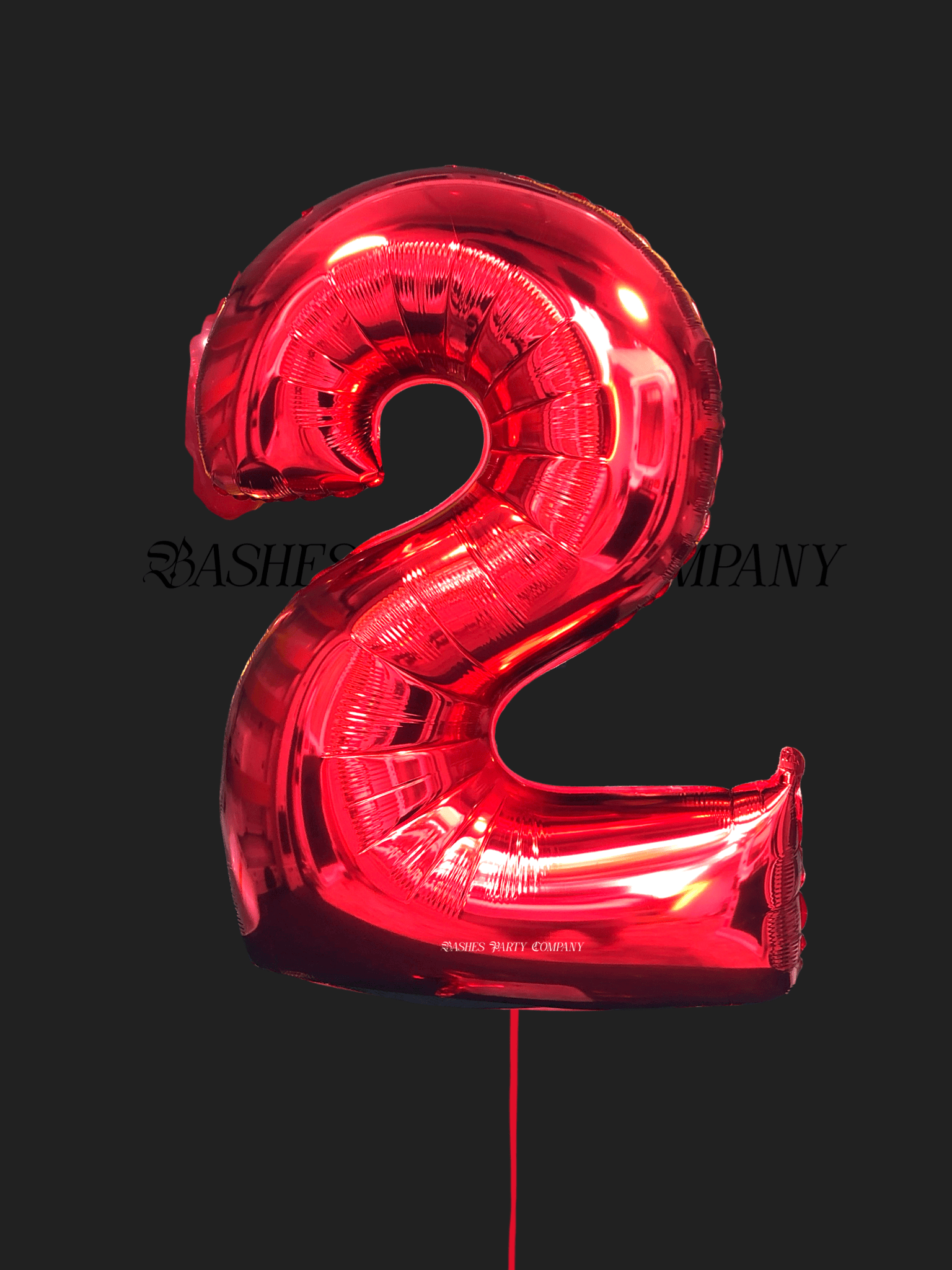 Red Oversized Number Balloon BASHES Party Company