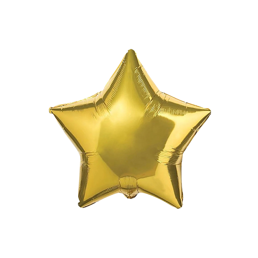 Gold Metallic Star Balloon Set