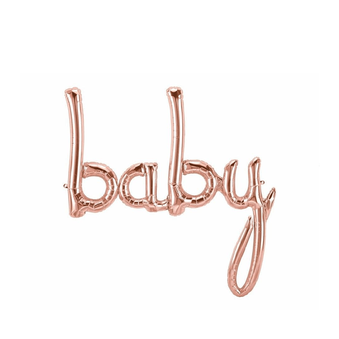 'Baby' Script Balloon (rose gold)