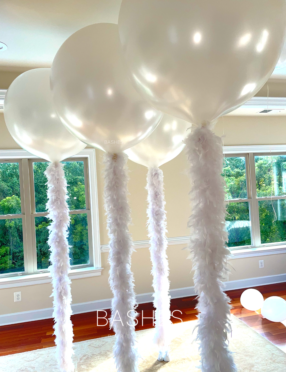 BASHES. Balloon BASHES Signature Fancy Feathers Oversized Balloon