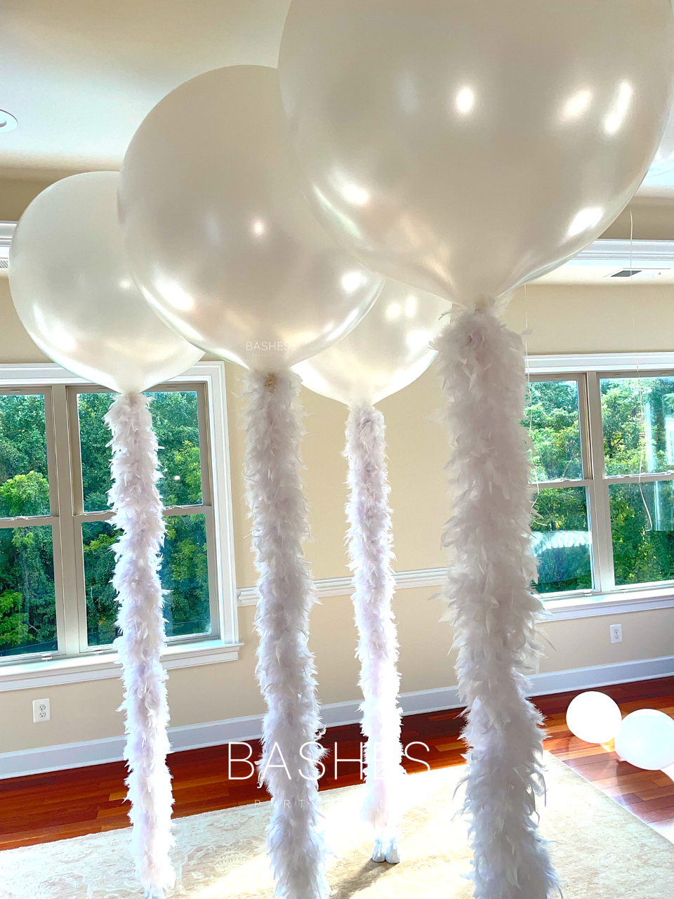 BASHES. Balloon BASHES Signature Fancy Feathers Oversized Balloon