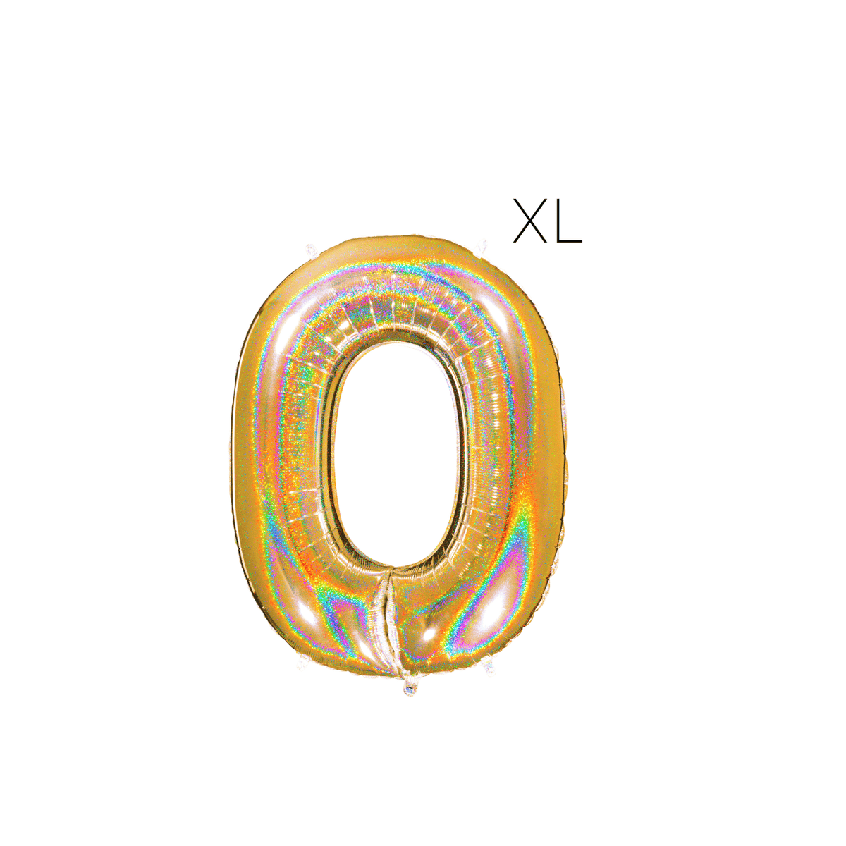 BASHES. Balloon Holographic Gold Oversized Number Balloon