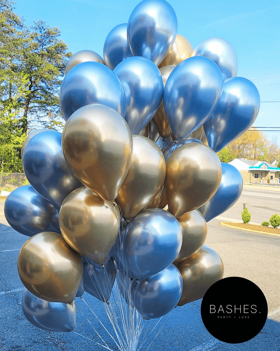 BASHES. Balloons Chrome Gold Mini Latex Balloon Set