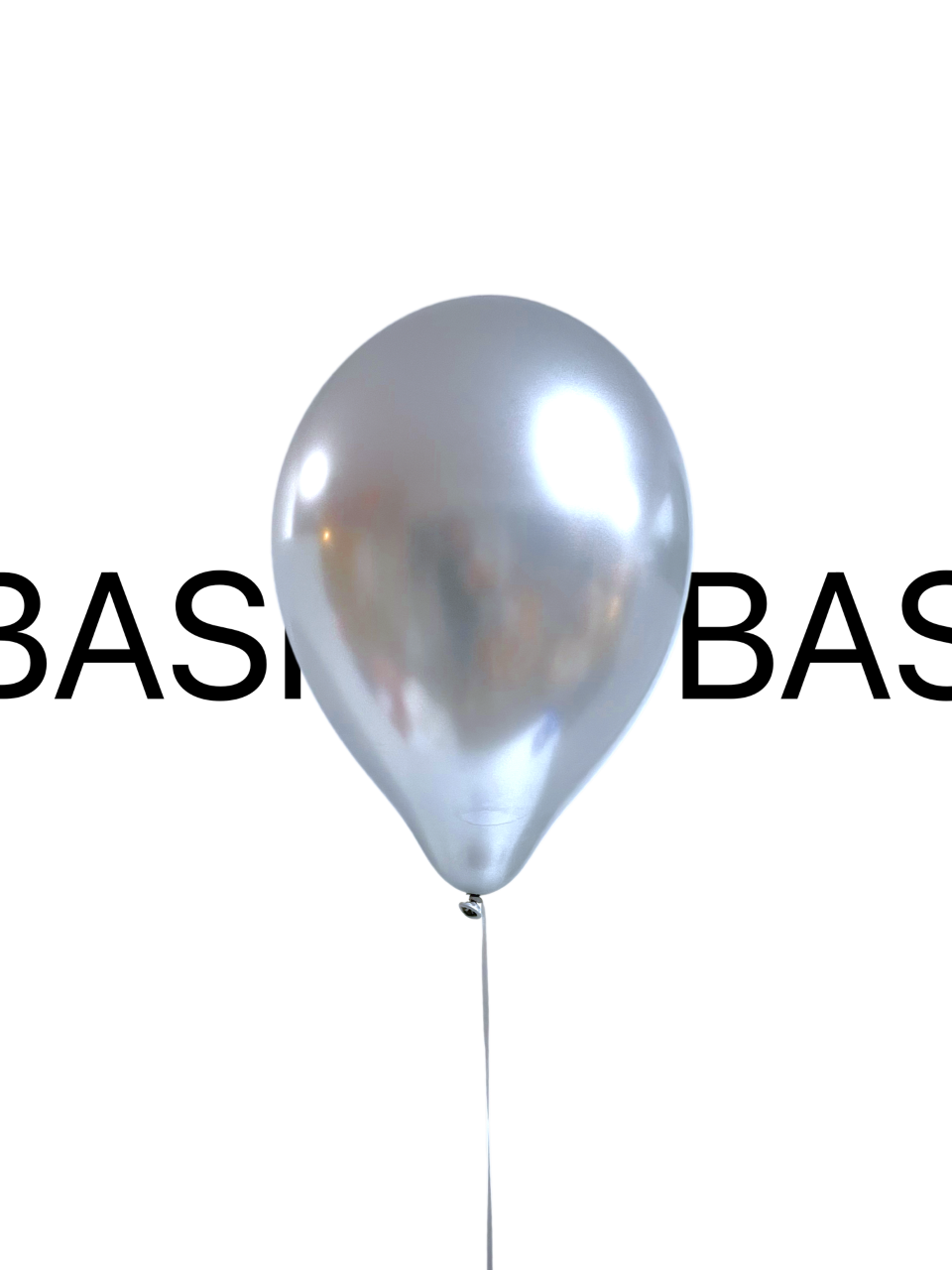 BASHES. Balloons Chrome Silver Mini Latex Balloon Set