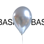 BASHES. Balloons Chrome Silver Mini Latex Balloon Set