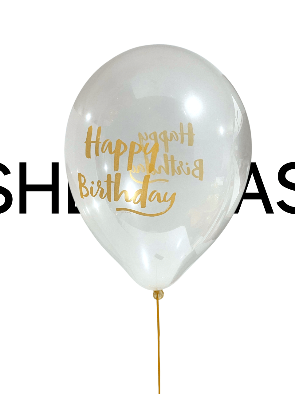 BASHES. Balloons Clear Happy Birthday Printed Mini Latex Balloon Set