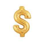 BASHES. Balloons Dollar Sign Oversized Balloon