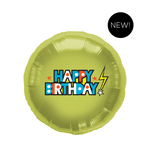 BASHES. Balloons Futuristic HBD Bolt Balloon Set