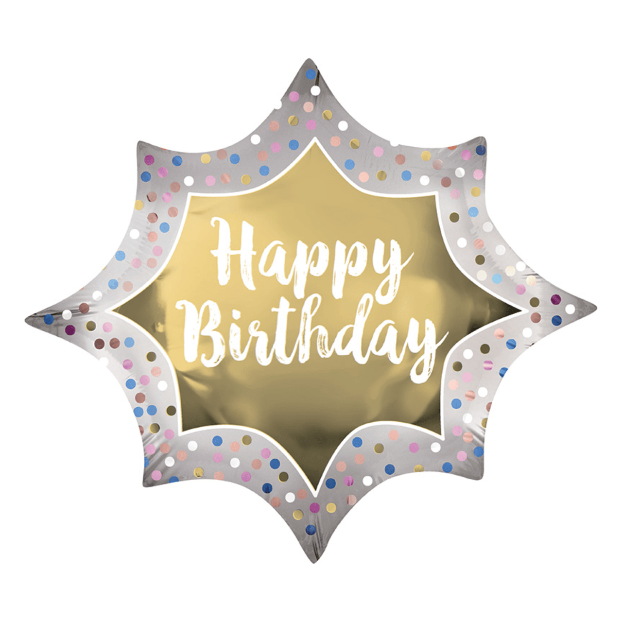 BASHES. Balloons Gold Star Happy Birthday Balloon