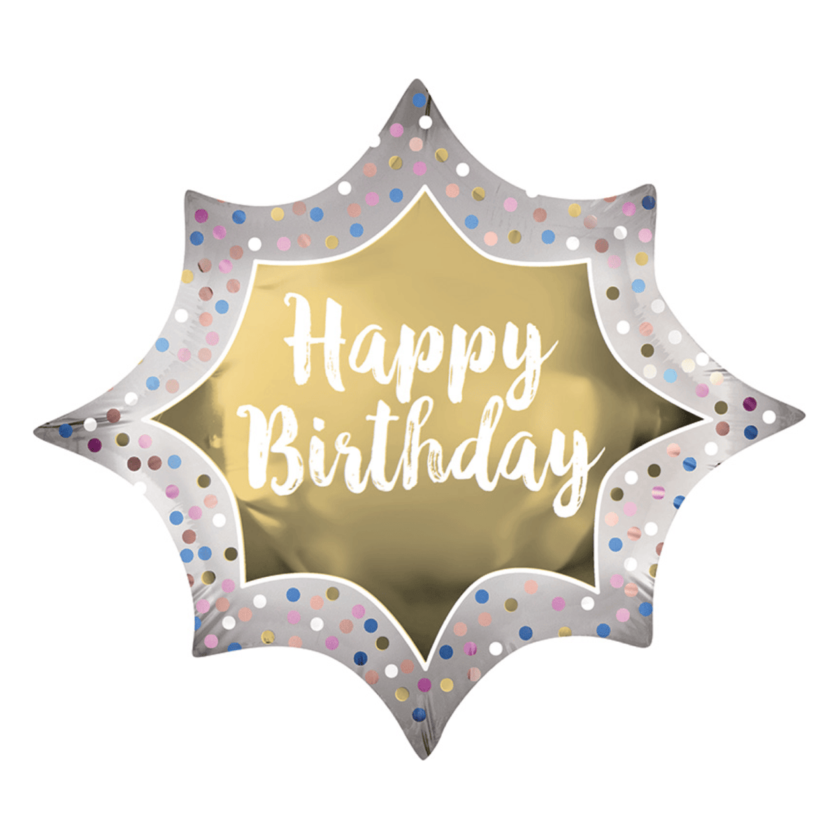 BASHES. Balloons Gold Star Happy Birthday Balloon