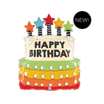 BASHES. Balloons Modern Star Birthday Cake Balloon