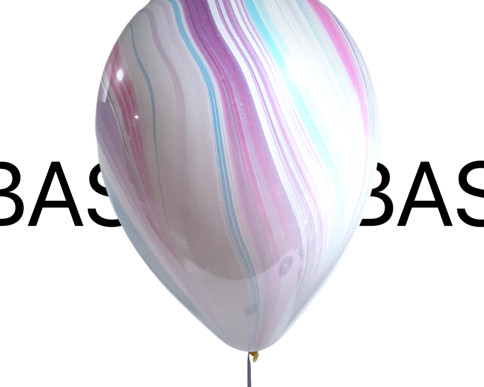 BASHES. Balloons Purple Marble Mini Latex Balloon Set