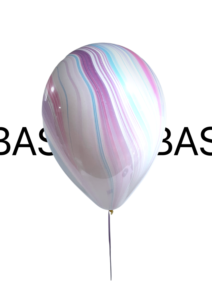 BASHES. Balloons Purple Marble Mini Latex Balloon Set