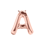 BASHES. Balloons Rose Gold Mini Letter Balloon