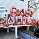 BASHES. Balloons Rose Gold Oversized Letter Balloon