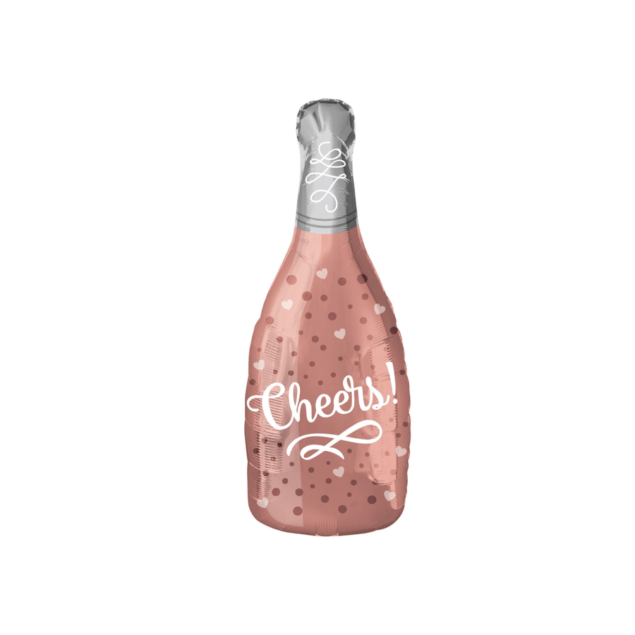 BASHES. 'Cheers' Rose Gold Mini Champagne Bottle