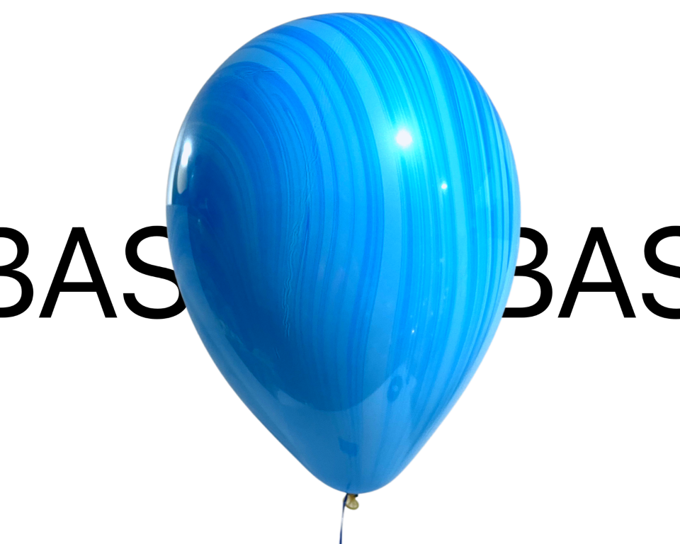 BASHES. Cobalt Mini Marble Latex Balloon Set