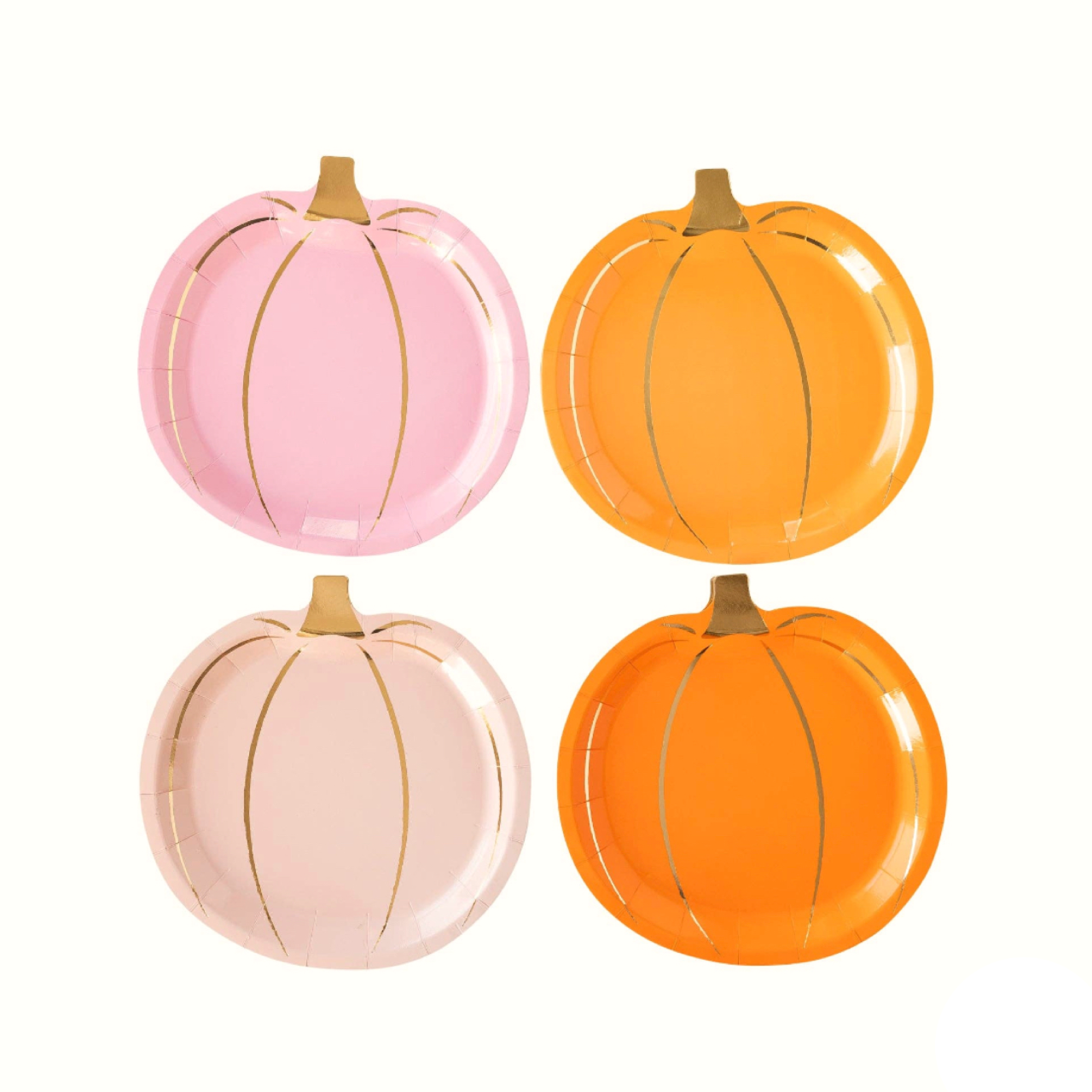 BASHES. Cocktail Decorations Pastel Pumpkin Plate Set