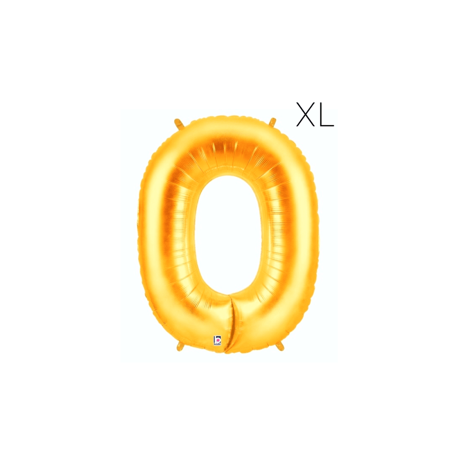 BASHES. Gold Oversized Number Balloon