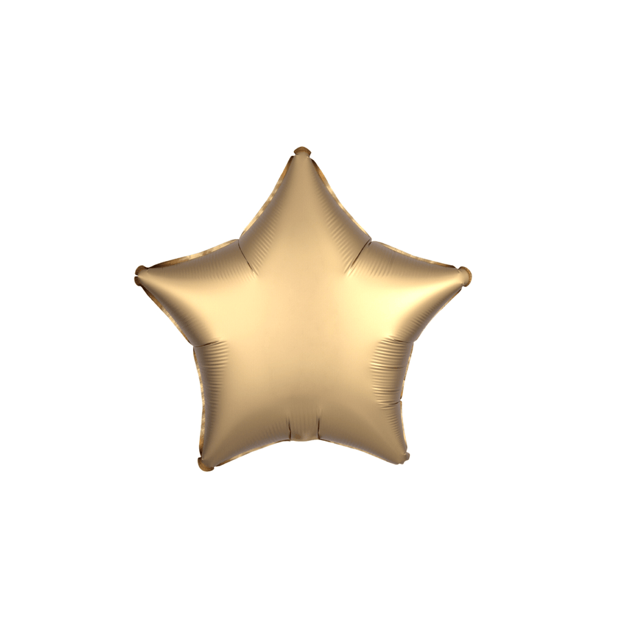 BASHES. Gold Satin Mini Foil Star Balloon Set