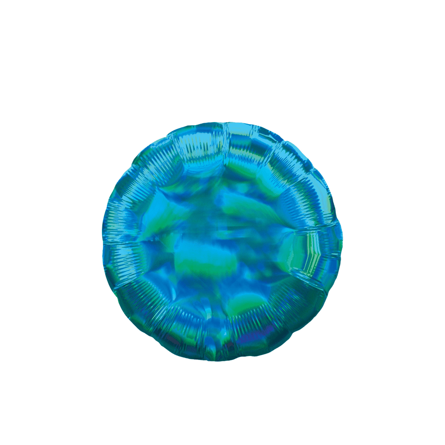 BASHES. Holographic Foil Round Balloon Set (blue)