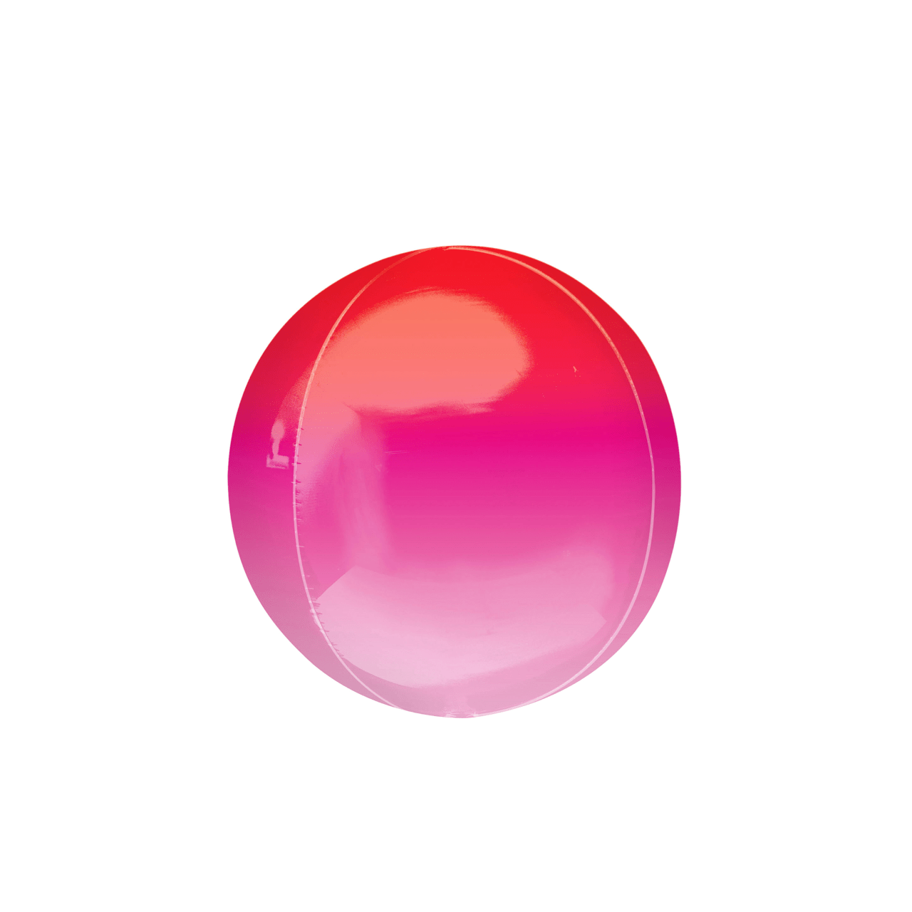 BASHES. Ombre Metallic Sphere Balloon (red/pink)