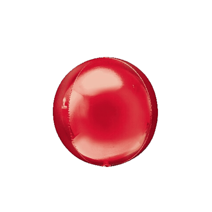 BASHES. Red Metallic Sphere Balloon