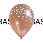 BASHES. Rose Gold Dots Mini Latex Balloon Set
