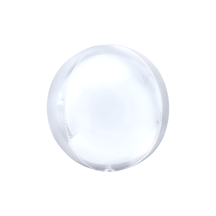BASHES. White Metallic Sphere Balloon