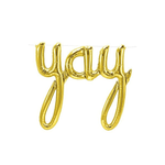BASHES. 'Yay' Script Balloon (gold)