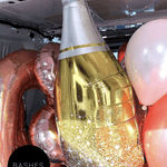 BASHESDC Balloon Glitzy Champagne Bottle Balloon