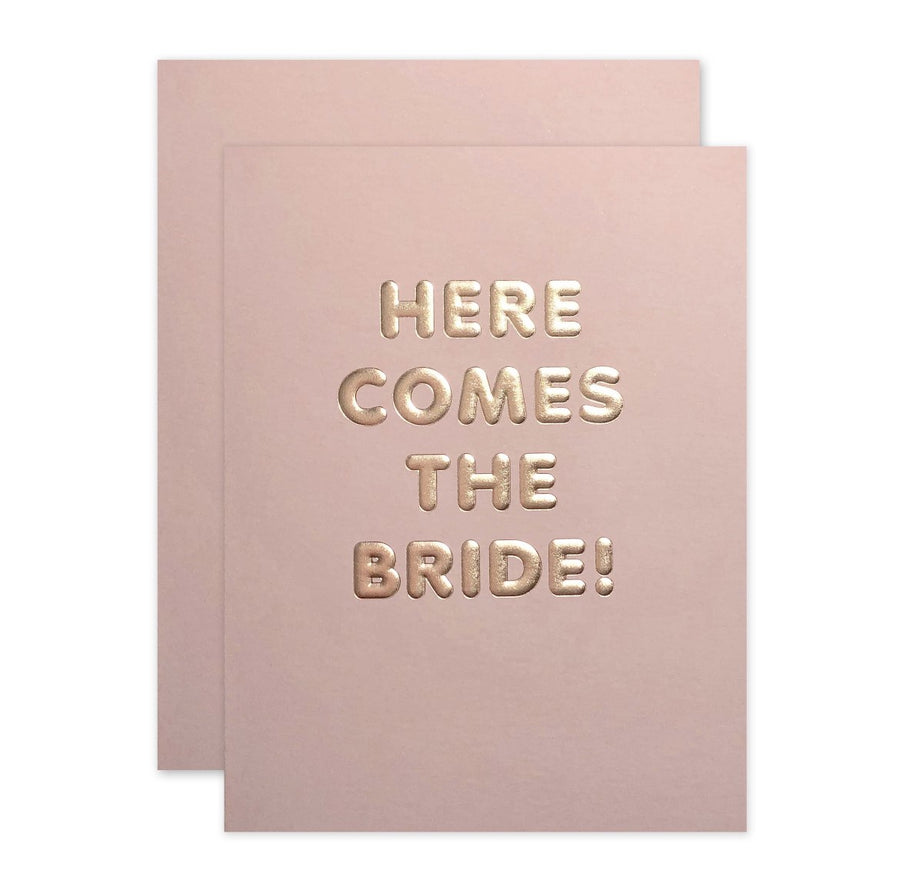 Here Comes The Bride Card - Engagement/Wedding