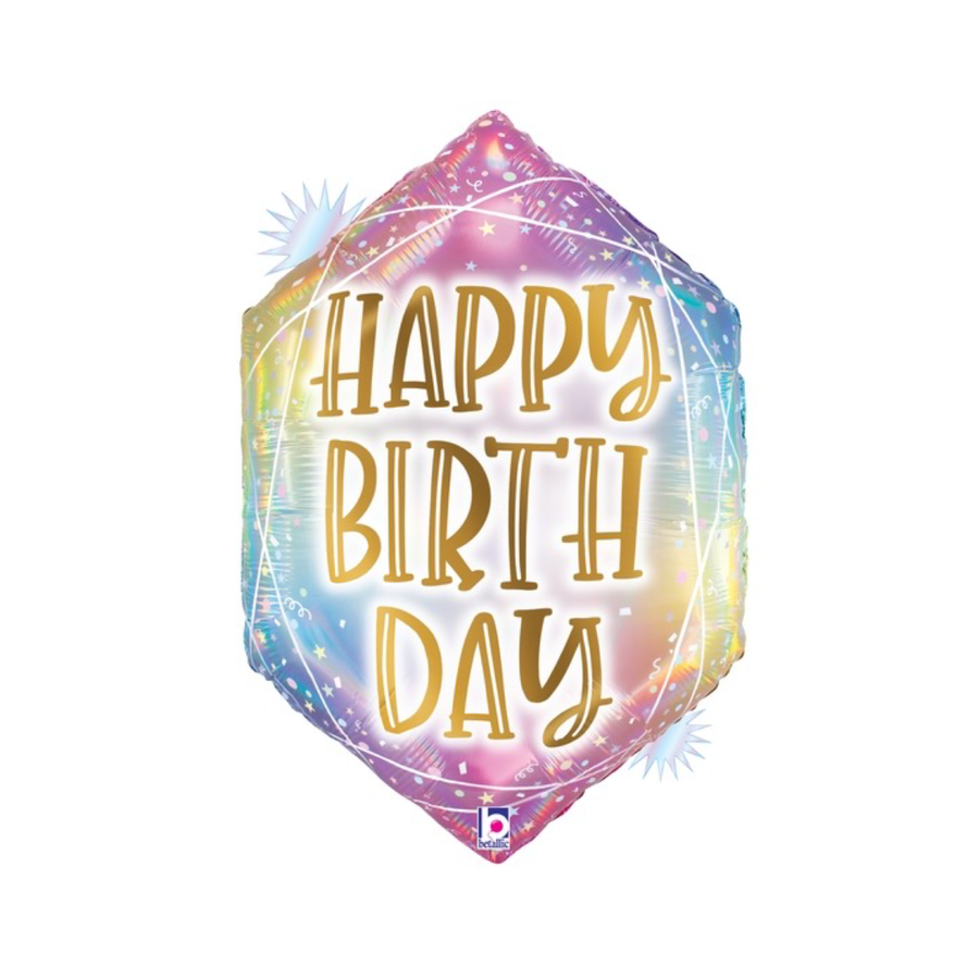 Pastel Geoshape Birthday Balloon