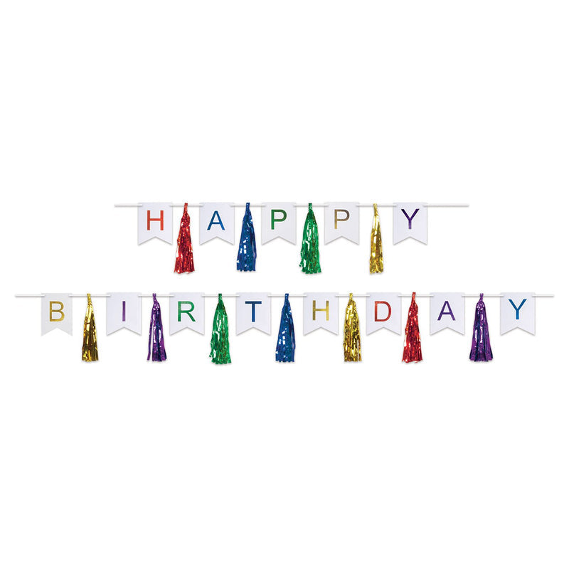 Happy Birthday Tassel Banner (Multi Color)