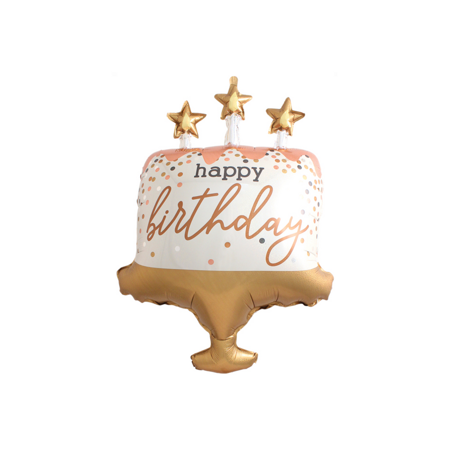 Rose Gold Birthday Cake Balloon